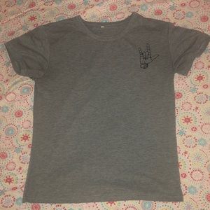grey “ILY” t-shirt